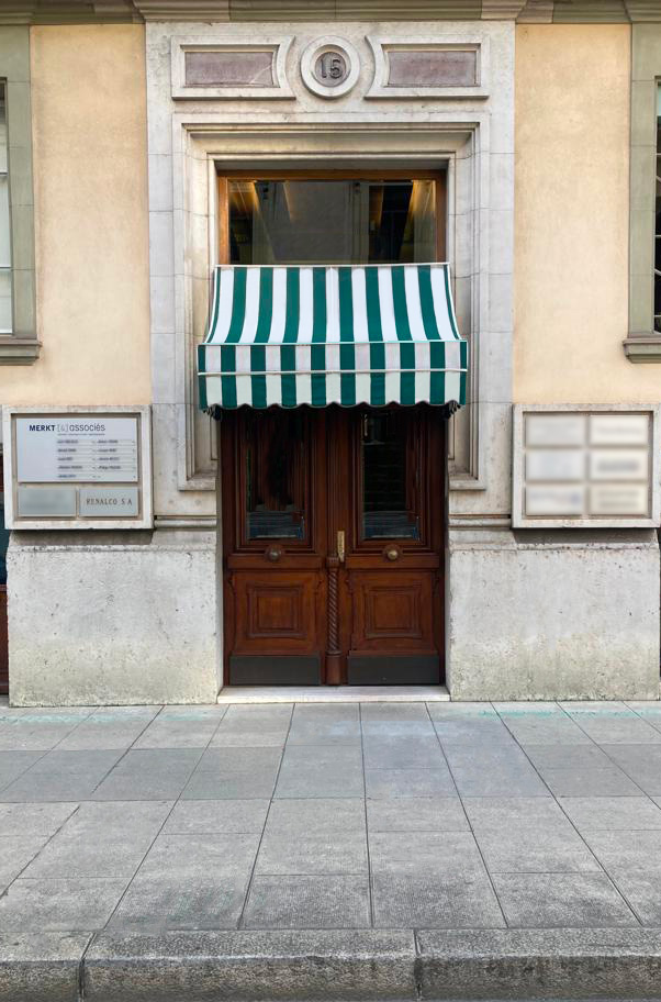 L’entrée de l’immeuble Renalco à Genève